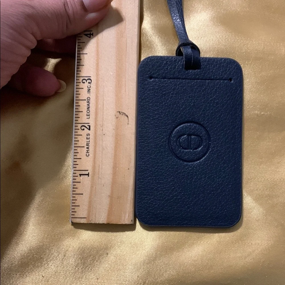Luxury Dior Blue Leather Luggage Tag NWOT